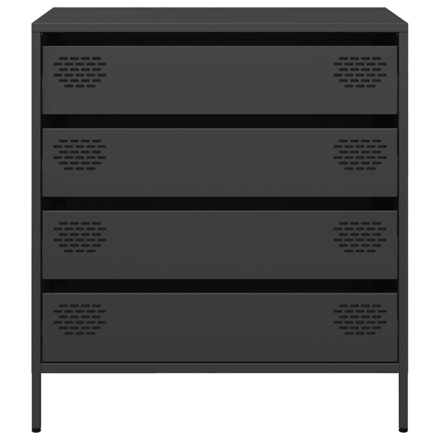 Dressoir 68x39x73,5 cm koudgewalst staal zwart