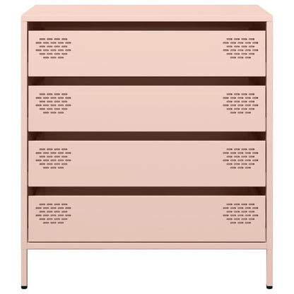 Dressoir 68x39x73,5 cm koudgewalst staal roze