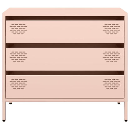 Dressoir 68x39x58,5 cm koudgewalst staal roze