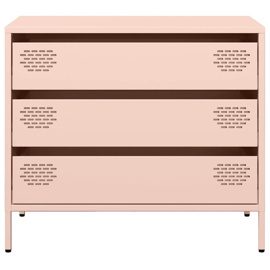 Dressoir 68x39x58,5 cm koudgewalst staal roze