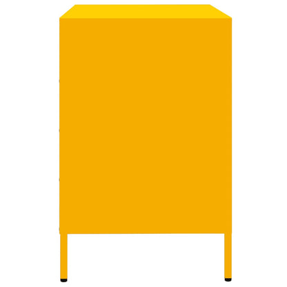 Dressoir 68x39x58,5 cm koudgewalst staal mosterdgeel