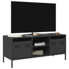 TV cabinet 101.5x39x43.5 cm cold-rolled steel black