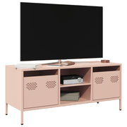 Tv-meubel 101,5x39x43,5 cm staal roze