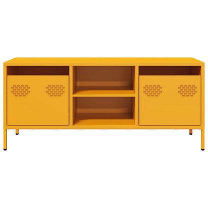 Tv-meubel 101,5x39x43,5 cm koudgewalst staal mosterdgeel