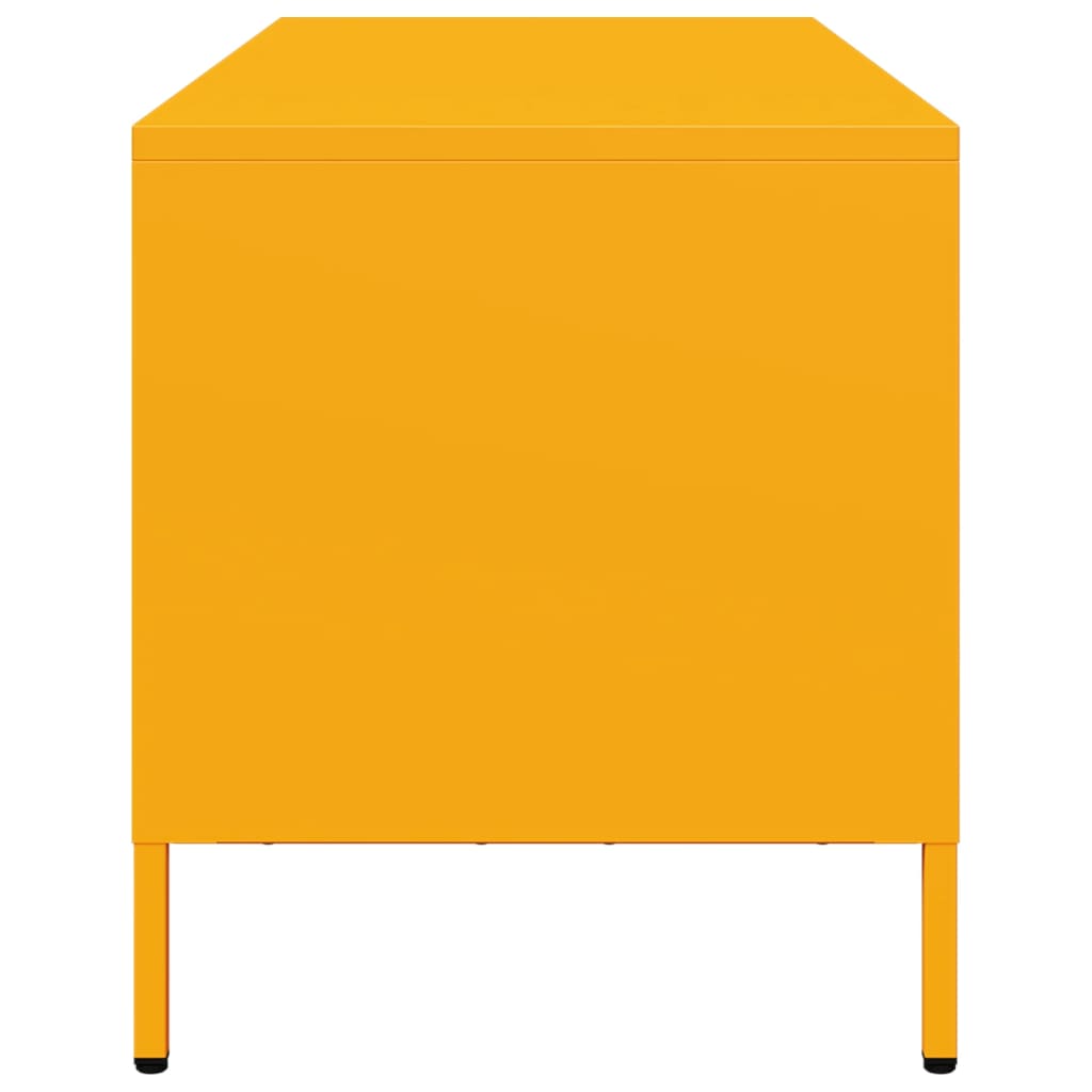 Tv-meubel 101,5x39x43,5 cm koudgewalst staal mosterdgeel