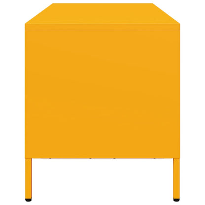 Tv-meubel 101,5x39x43,5 cm koudgewalst staal mosterdgeel
