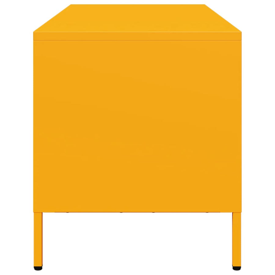 Tv-meubel 101,5x39x43,5 cm koudgewalst staal mosterdgeel