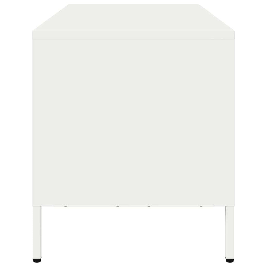Tv-meubel 101,5x39x43,5 cm koudgewalst staal wit
