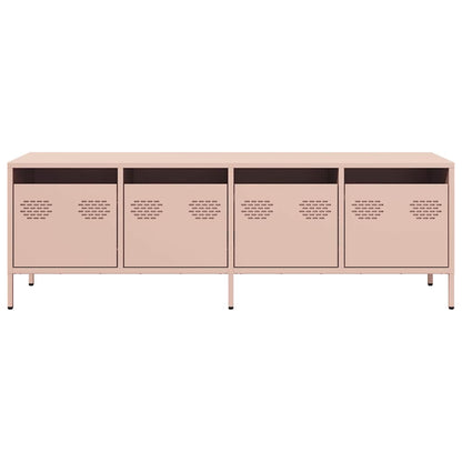 Tv-meubel 135x39x43,5 cm koudgewalst staal roze