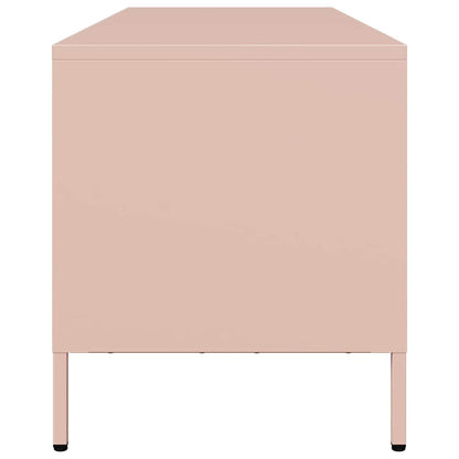 Tv-meubel 135x39x43,5 cm koudgewalst staal roze