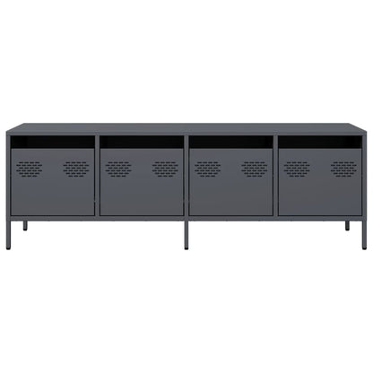 Tv-meubel 135x39x43,5 cm koudgewalst staal antracietkleurig