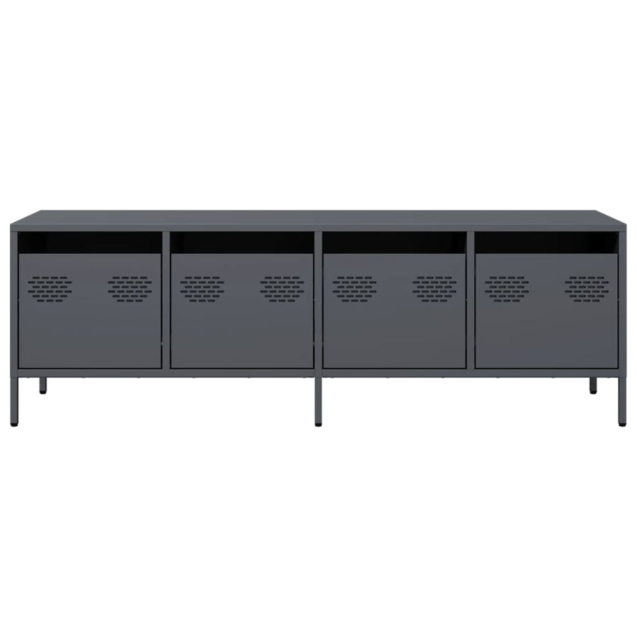 Tv-meubel 135x39x43,5 cm koudgewalst staal antracietkleurig