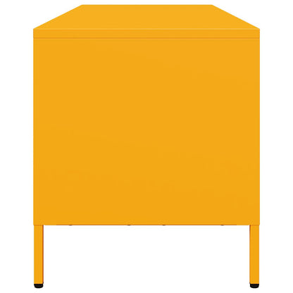 Tv-meubel 135x39x43,5 cm koudgewalst staal mosterdgeel