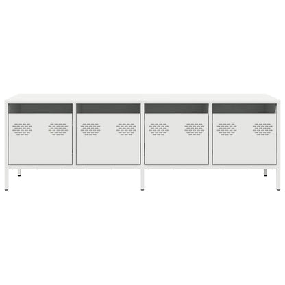 Tv-meubel 135x39x43,5 cm koudgewalst staal wit