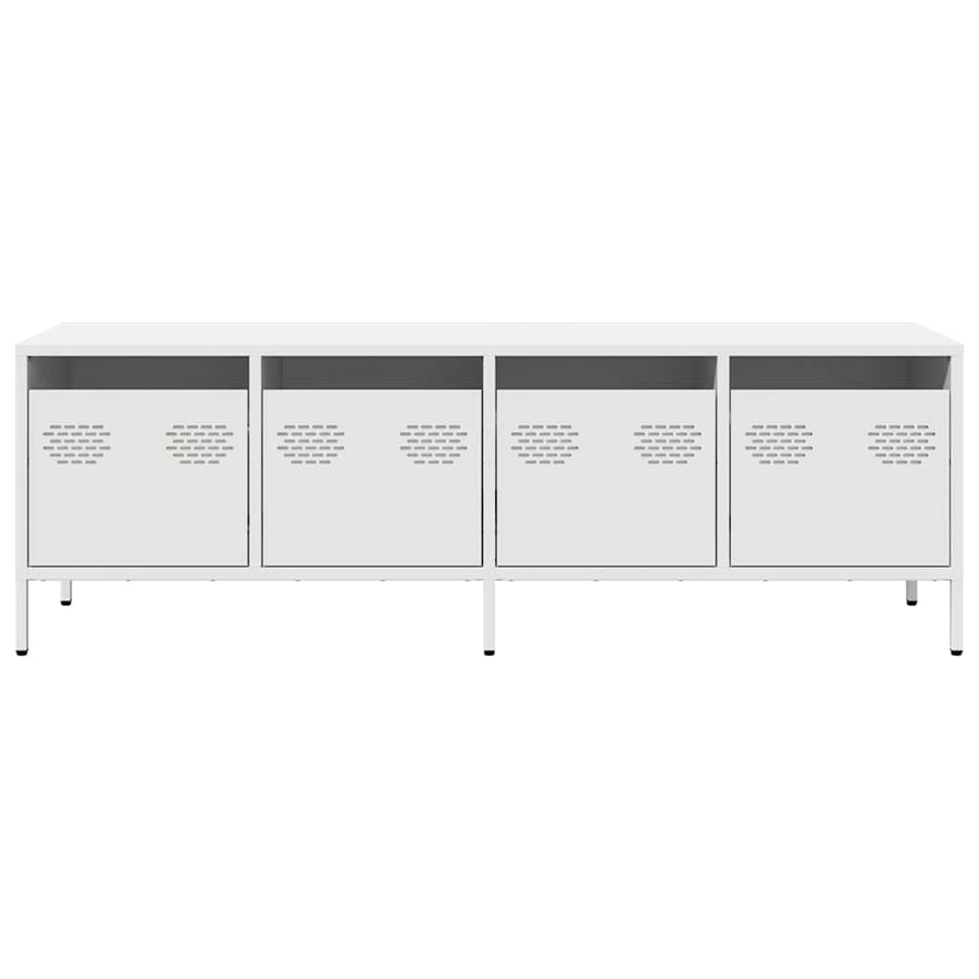 Tv-meubel 135x39x43,5 cm koudgewalst staal wit