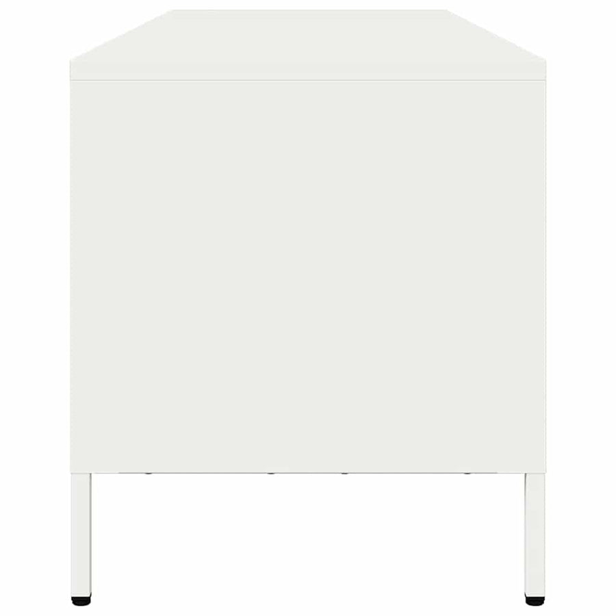 Tv-meubel 135x39x43,5 cm koudgewalst staal wit
