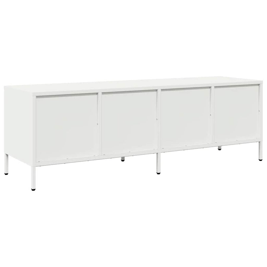 Tv-meubel 135x39x43,5 cm koudgewalst staal wit