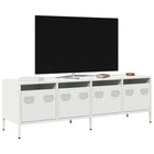 TV cabinet 135x39x43.5 cm cold rolled steel white