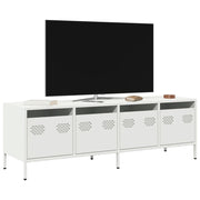Tv-meubel 135x39x43,5 cm koudgewalst staal wit