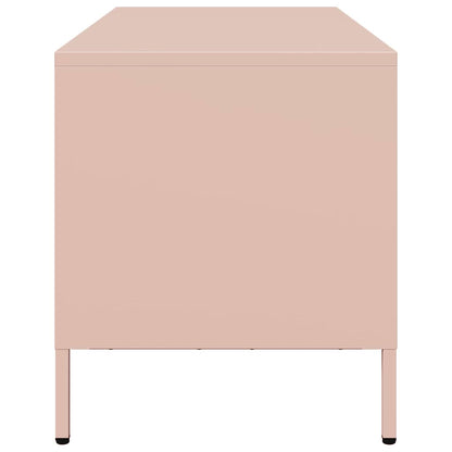 Tv-meubel 68x39x43,5 cm koudgewalst staal roze