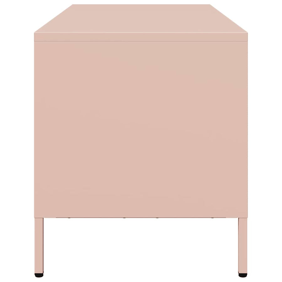 Tv-meubel 68x39x43,5 cm koudgewalst staal roze