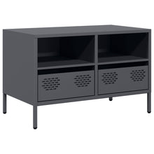 Tv-meubel 68x39x43,5 cm koudgewalst staal antracietkleurig