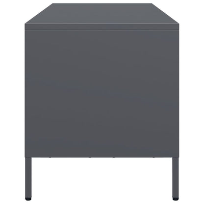 Tv-meubel 68x39x43,5 cm koudgewalst staal antracietkleurig