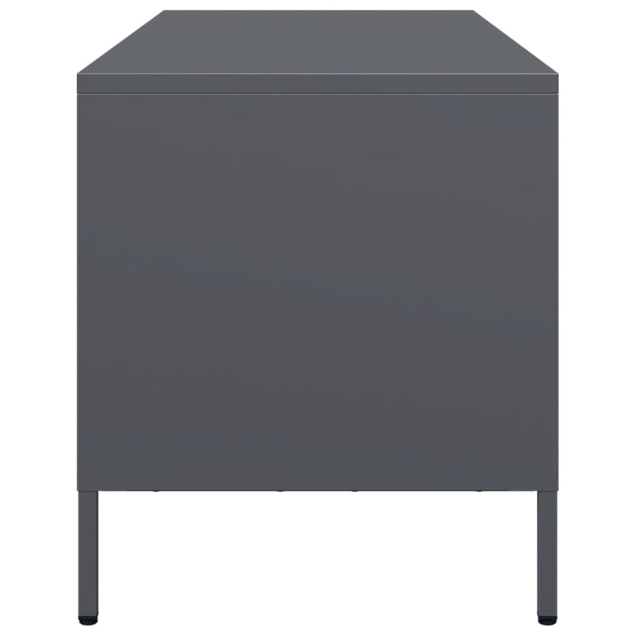 Tv-meubel 68x39x43,5 cm koudgewalst staal antracietkleurig