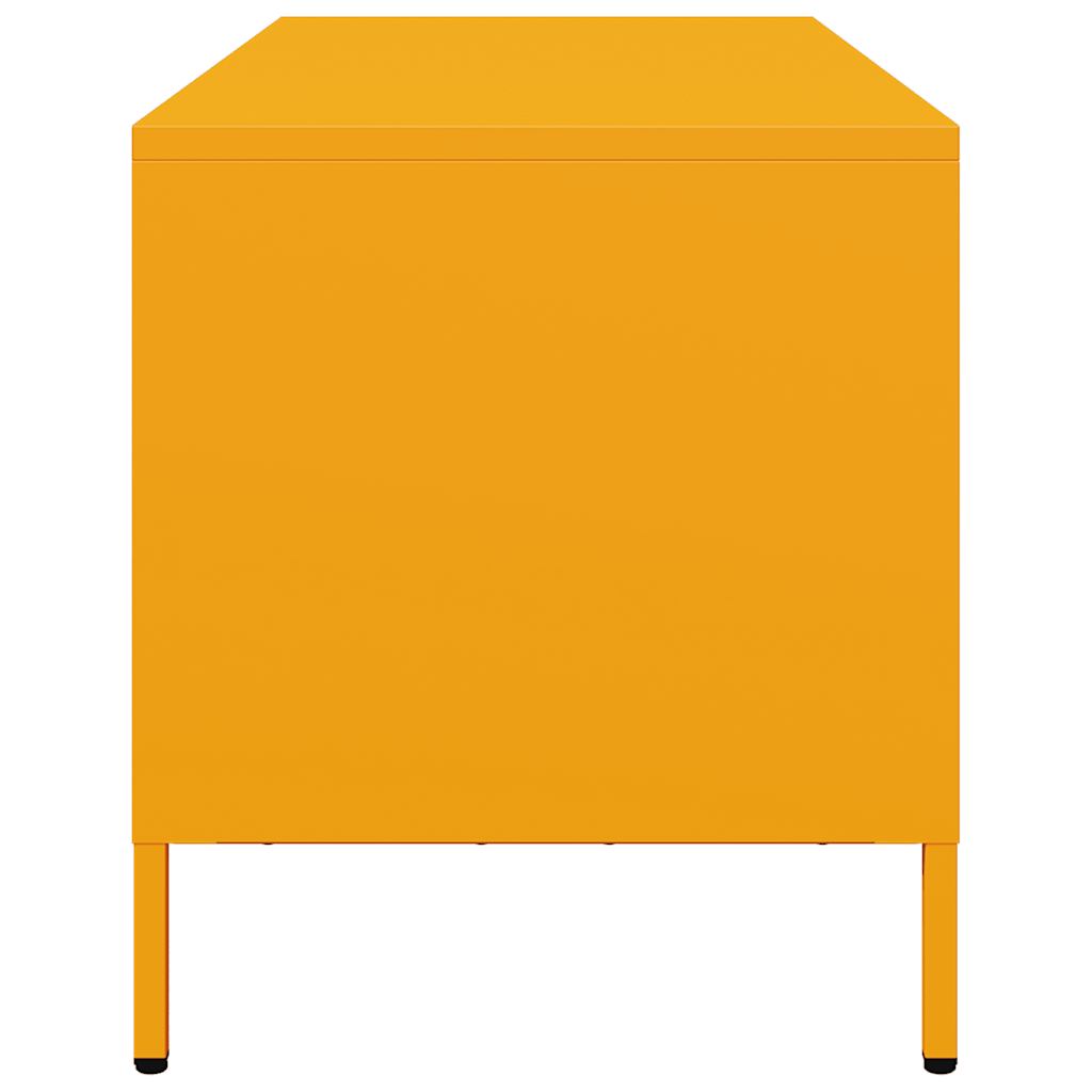 Tv-meubel 68x39x43,5 cm koudgewalst staal mosterdgeel
