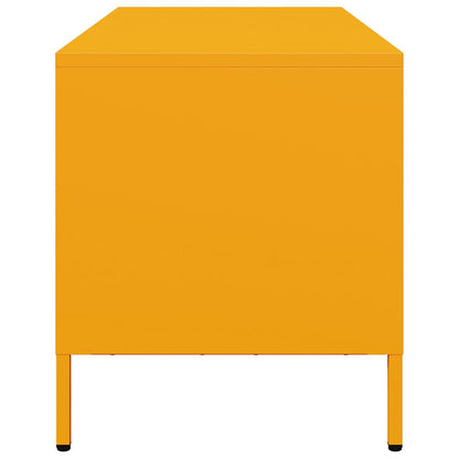 Tv-meubel 68x39x43,5 cm koudgewalst staal mosterdgeel