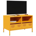 TV stand 68x39x43.5 cm cold-rolled steel mustard yellow