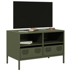 TV cabinet 68x39x43.5 cm cold rolled steel olive green