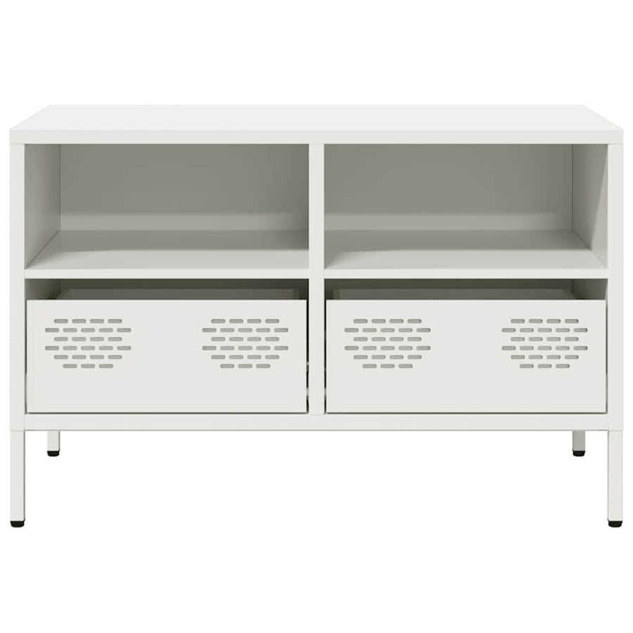 Tv-meubel 68x39x43,5 cm koudgewalst staal wit