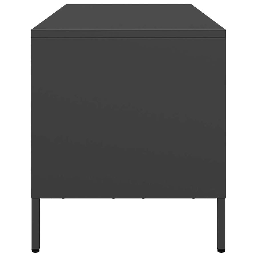 Tv-meubel 101,5x39x43,5 cm koudgewalst staal zwart