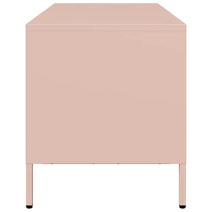 Tv-meubel 101,5x39x43,5 cm koudgewalst staal roze