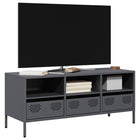 Tv-meubel 101,5x39x43,5 cm staal antraciet