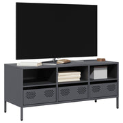 Tv-meubel 101,5x39x43,5 cm staal antraciet