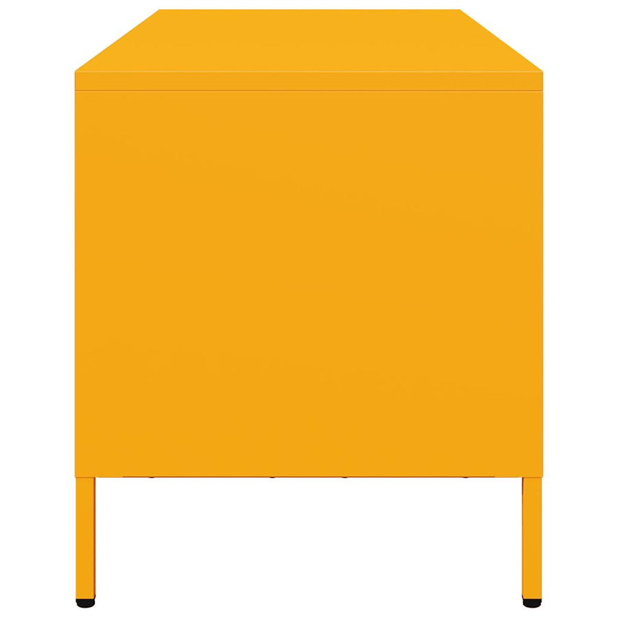 Tv-meubel 101,5x39x43,5 cm koudgewalst staal mosterdgeel