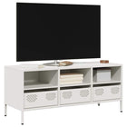 TV cabinet 101.5x39x43.5 cm cold-rolled steel white