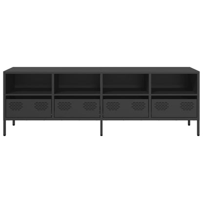 Tv-meubel 135x39x43,5 cm koudgewalst staal zwart