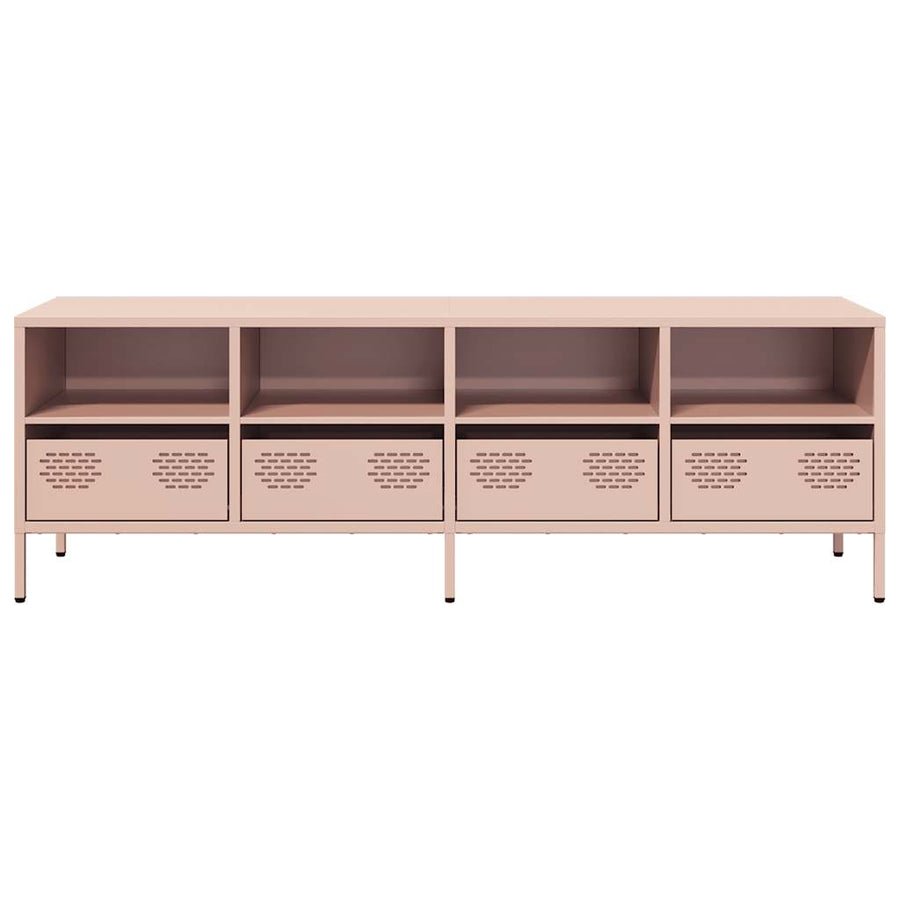 Tv-meubel 135x39x43,5 cm koudgewalst staal roze