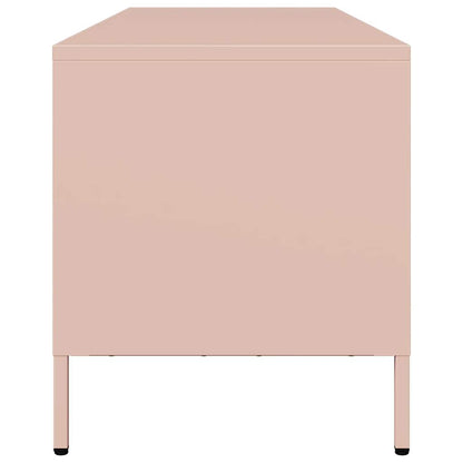 Tv-meubel 135x39x43,5 cm koudgewalst staal roze