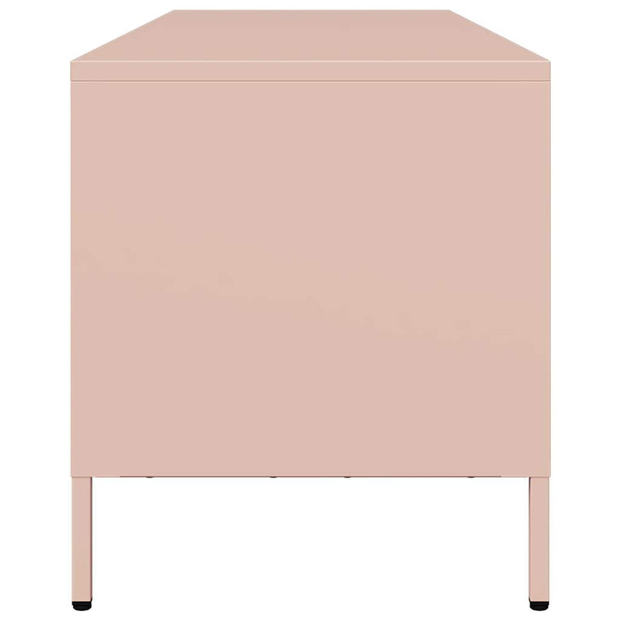 Tv-meubel 135x39x43,5 cm koudgewalst staal roze