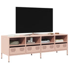TV stand 135x39x43.5 cm cold-rolled steel pink