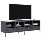 Tv-meubel 135 cm koudgewalst staal antraciet