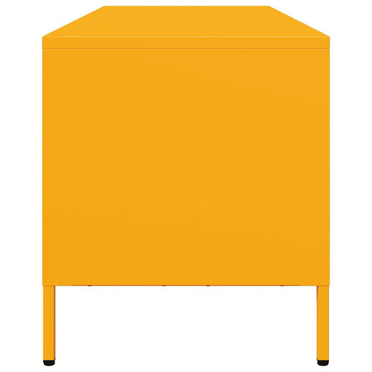 Tv-meubel 135x39x43,5 cm koudgewalst staal mosterdgeel