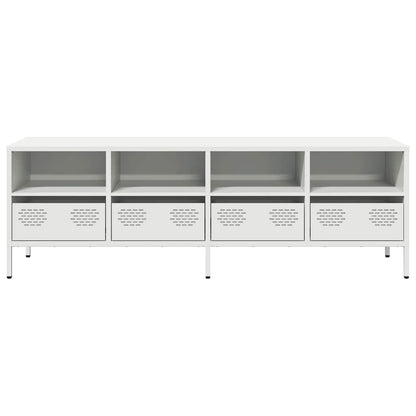 Tv-meubel 135x39x43,5 cm koudgewalst staal wit