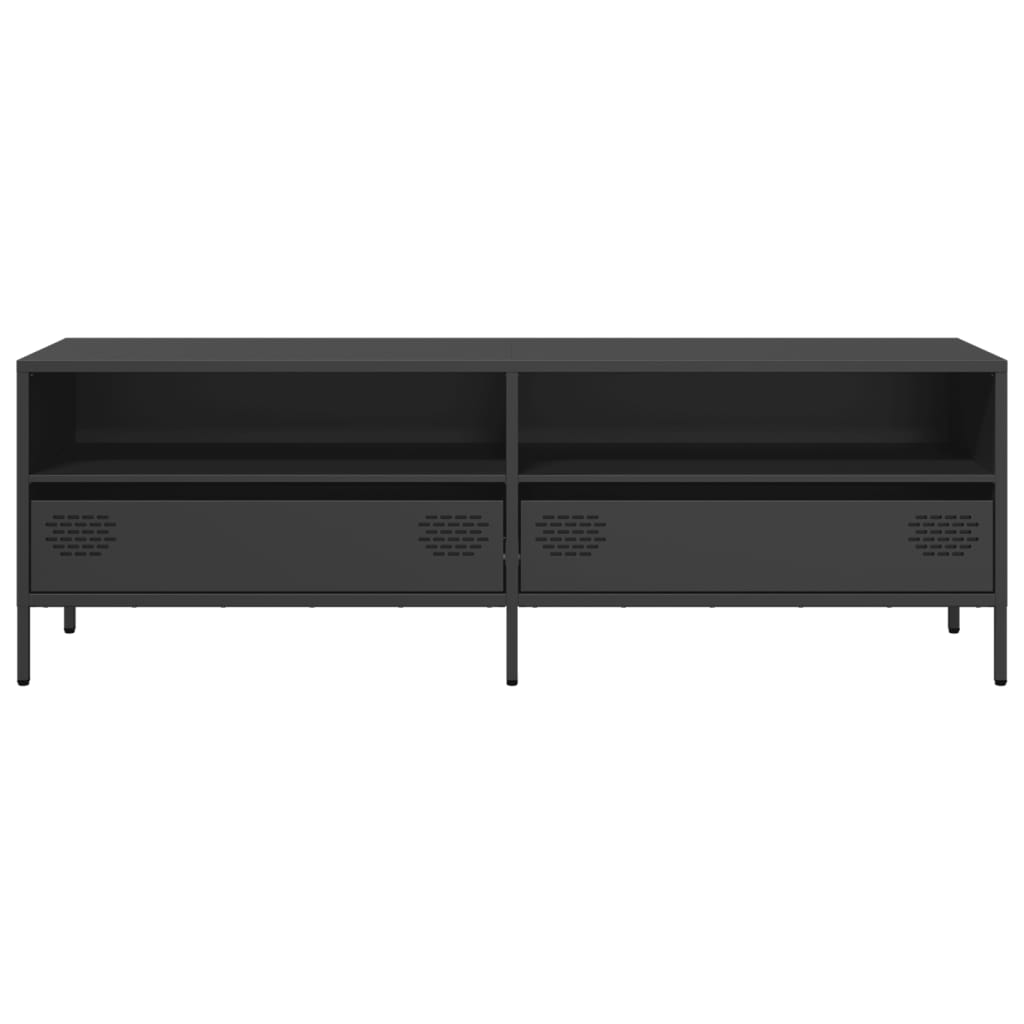 Tv-meubel 135x39x43,5 cm koudgewalst staal zwart