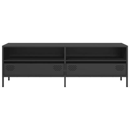 Tv-meubel 135x39x43,5 cm koudgewalst staal zwart