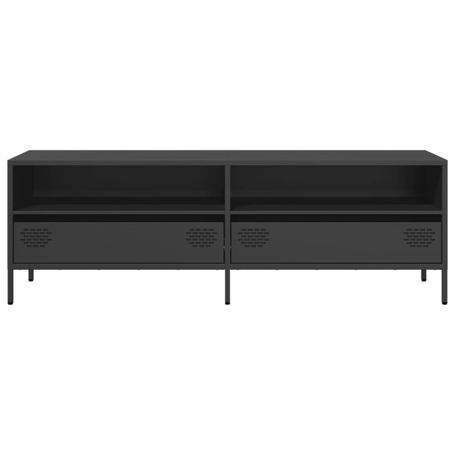 Tv-meubel 135x39x43,5 cm koudgewalst staal zwart